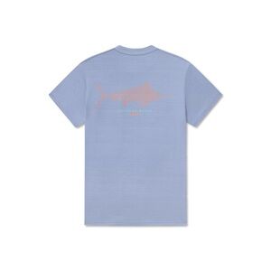 Southern Marsh FieldTech Marlin Lilac Performance Graphic Tshirt Size Medium EUC